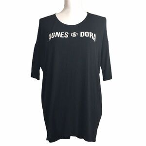 Agnes & Dora jersey knit black tunic. Sz Small